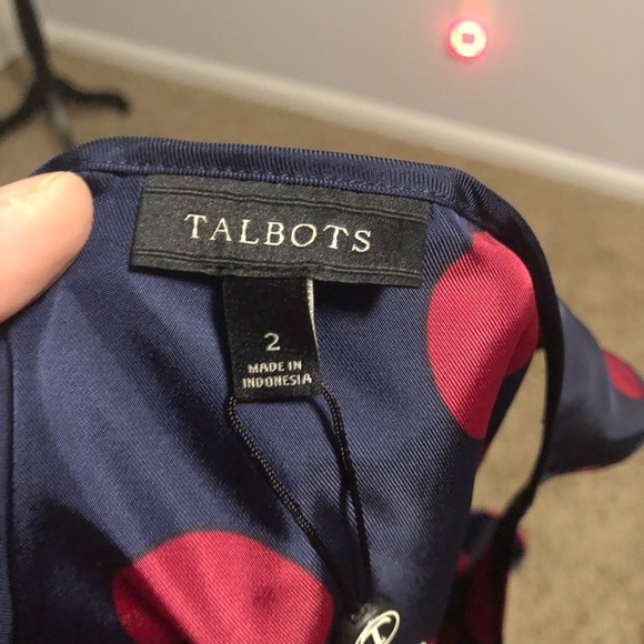Talbots Polka Dot Shirt || Sz 2 - Picture 3 of 4